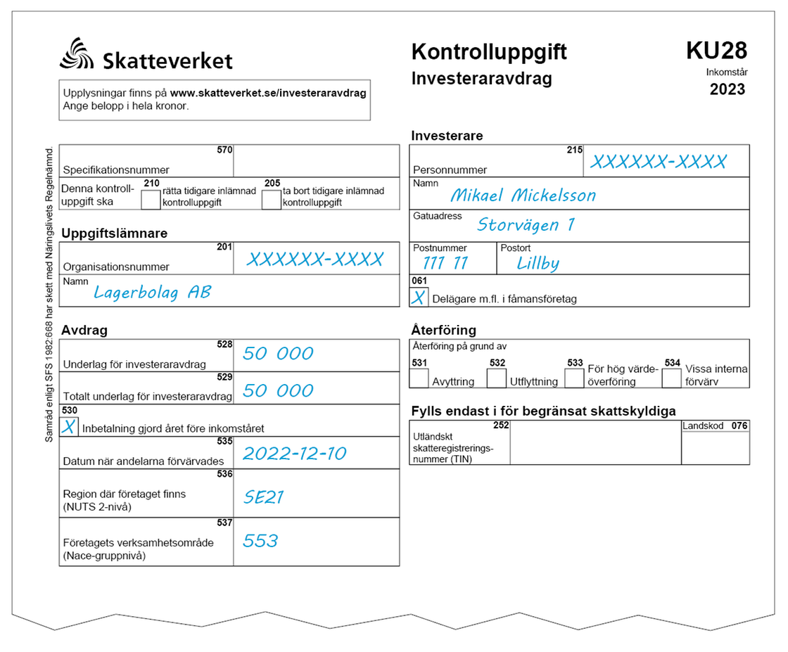 Kontrolluppgifter – Avdrag | Skatteverket